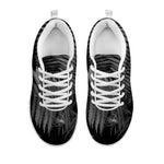 Black And White Fern Leaf Print White Sneakers