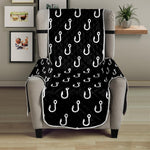 Black And White Fishing Hooks Print Armchair Protector