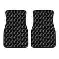 Black And White Fishing Hooks Print Front Car Floor Mats