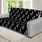 Black And White Fishing Hooks Print Futon Protector