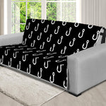 Black And White Fishing Hooks Print Futon Protector