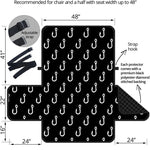 Black And White Fishing Hooks Print Half Sofa Protector