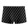 Black And White Fishing Hooks Print Men's Boxer Briefs