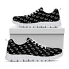 Black And White Fishing Hooks Print White Sneakers