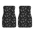 Black And White Flower Print Front Car Floor Mats