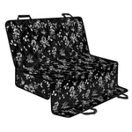 Black And White Flower Print Pet Car Back Seat Cover