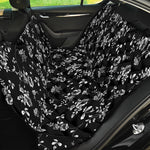 Black And White Flower Print Pet Car Back Seat Cover