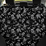 Black And White Flower Print Pet Car Back Seat Cover