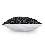 Black And White Flower Print Pillow Cover