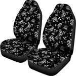 Black And White Flower Print Universal Fit Car Seat Covers