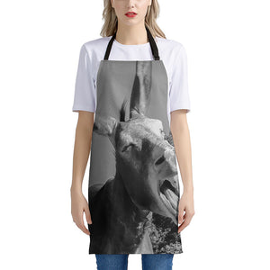 Black And White Funny Donkey Print Apron