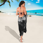 Black And White Funny Donkey Print Beach Sarong Wrap