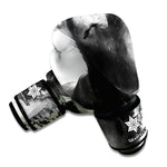 Black And White Funny Donkey Print Boxing Gloves