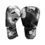 Black And White Funny Donkey Print Boxing Gloves