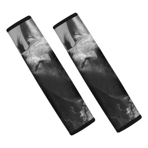 Black And White Funny Donkey Print Car Seat Belt Covers