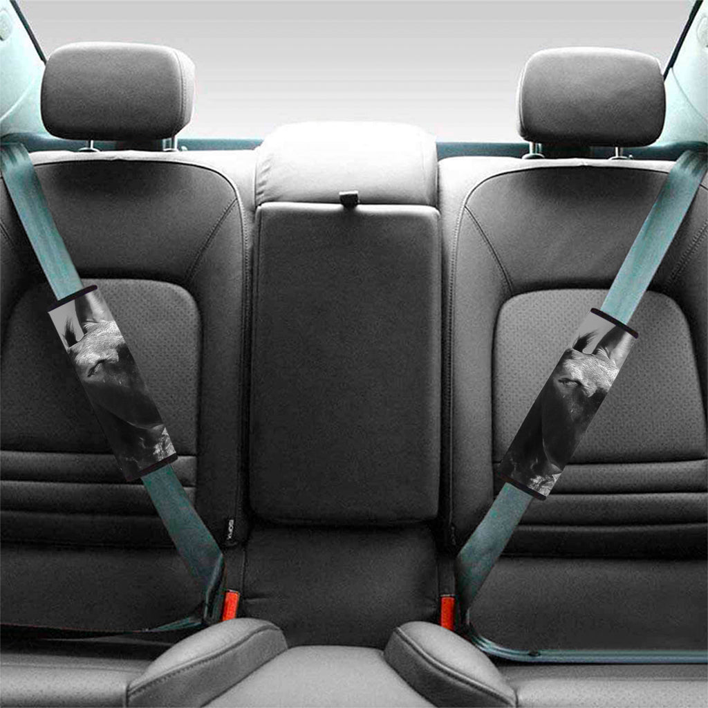 Black And White Funny Donkey Print Car Seat Belt Covers
