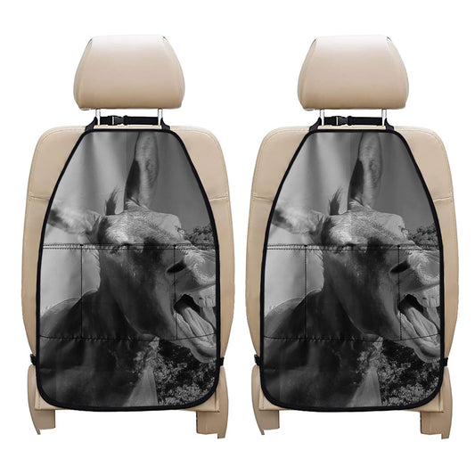 Black And White Funny Donkey Print Car Seat Organizers