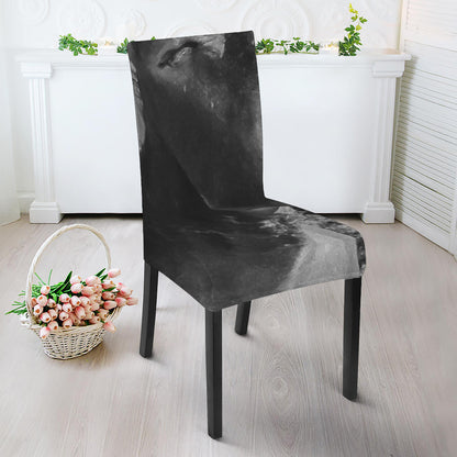 Black And White Funny Donkey Print Dining Chair Slipcover