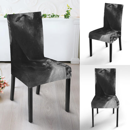 Black And White Funny Donkey Print Dining Chair Slipcover