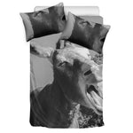 Black And White Funny Donkey Print Duvet Cover Bedding Set