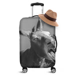 Black And White Funny Donkey Print Luggage Cover