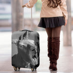 Black And White Funny Donkey Print Luggage Cover