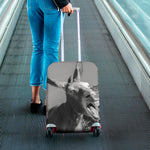 Black And White Funny Donkey Print Luggage Cover