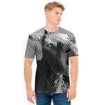 Black And White Funny Donkey Print Men's T-Shirt