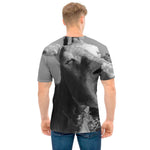 Black And White Funny Donkey Print Men's T-Shirt