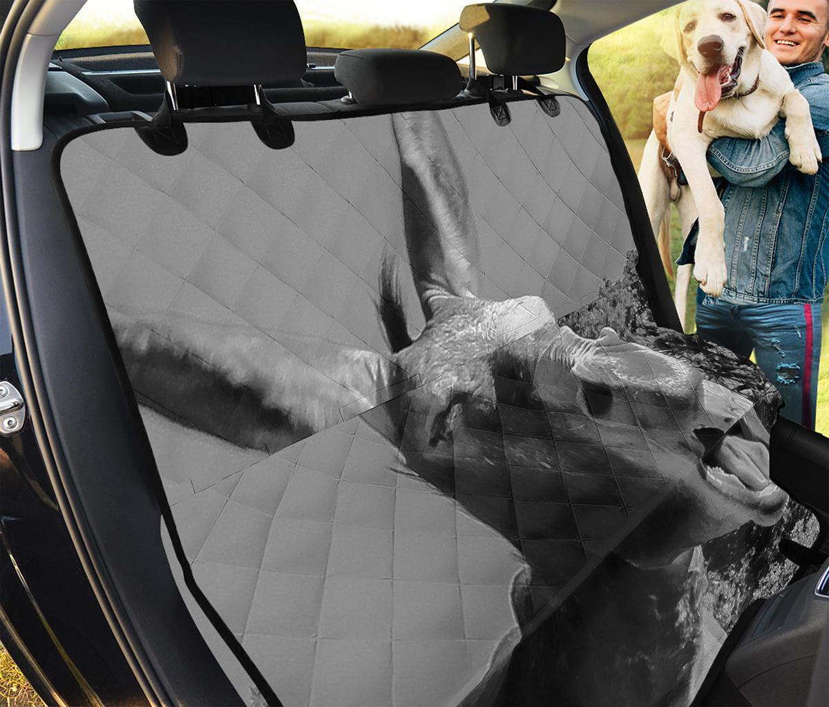 Black And White Funny Donkey Print Pet Car Back Seat Cover