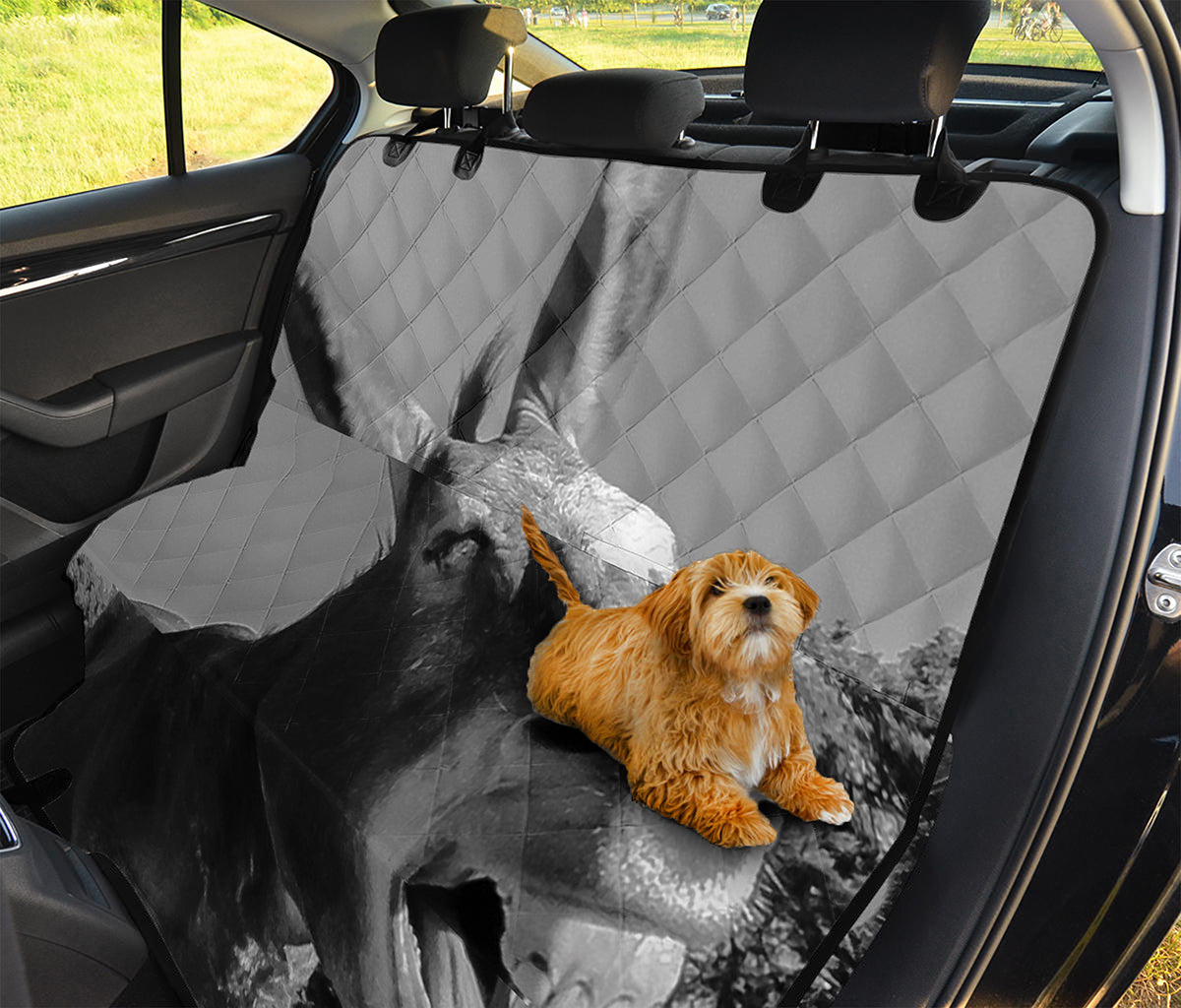 Black And White Funny Donkey Print Pet Car Back Seat Cover