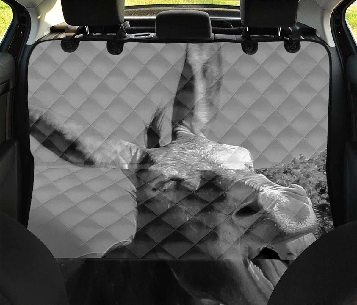 Black And White Funny Donkey Print Pet Car Back Seat Cover