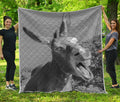Black And White Funny Donkey Print Quilt