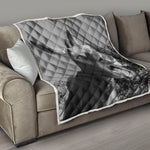 Black And White Funny Donkey Print Quilt