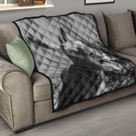 Black And White Funny Donkey Print Quilt