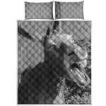 Black And White Funny Donkey Print Quilt Bed Set