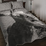 Black And White Funny Donkey Print Quilt Bed Set