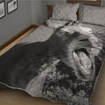 Black And White Funny Donkey Print Quilt Bed Set