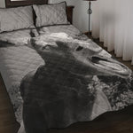 Black And White Funny Donkey Print Quilt Bed Set
