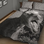 Black And White Funny Donkey Print Quilt Bed Set