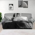 Black And White Funny Donkey Print Sofa Cover