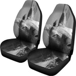 Black And White Funny Donkey Print Universal Fit Car Seat Covers