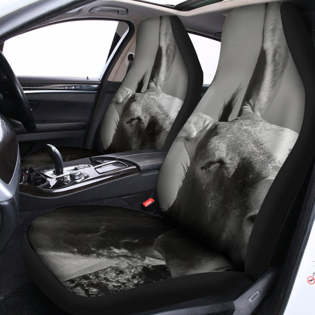 Black And White Funny Donkey Print Universal Fit Car Seat Covers