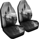 Black And White Funny Donkey Print Universal Fit Car Seat Covers