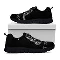 Black And White Gadsden Flag Print Black Running Shoes