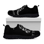 Black And White Gadsden Flag Print Black Sneakers