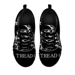 Black And White Gadsden Flag Print Black Sneakers