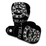 Black And White Gadsden Flag Print Boxing Gloves