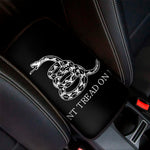 Black And White Gadsden Flag Print Car Center Console Cover
