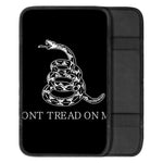 Black And White Gadsden Flag Print Car Center Console Cover